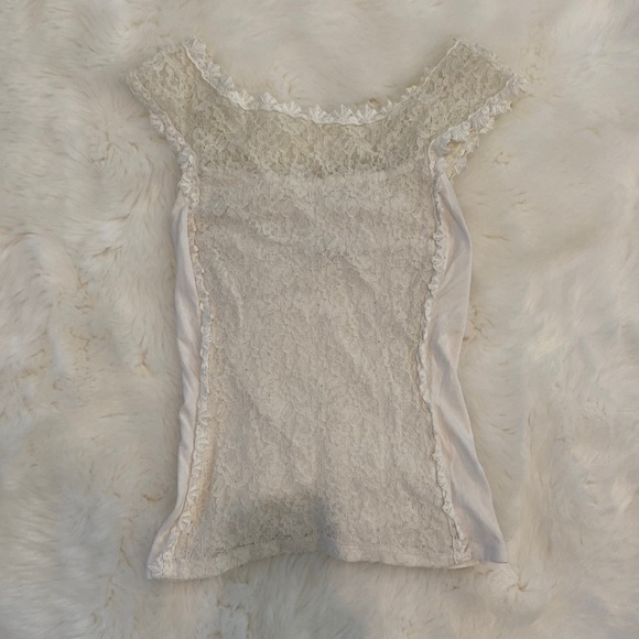 Express lace boat neck top - Picture 1 of 3
